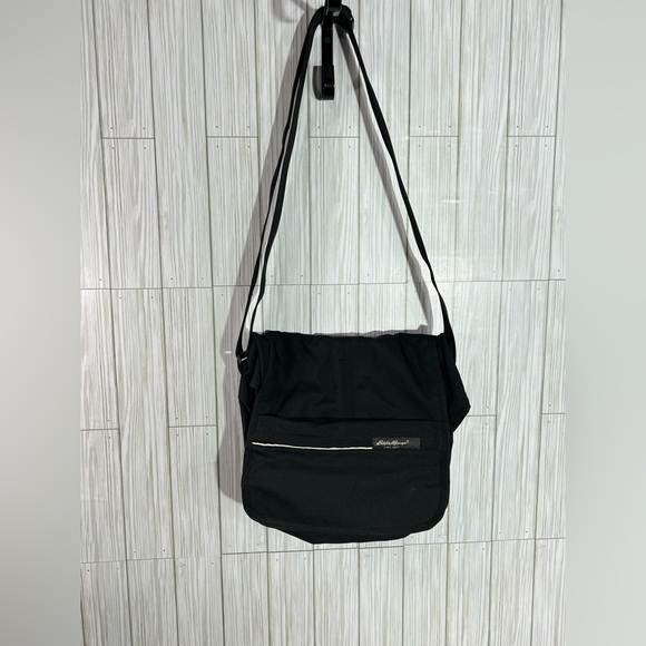 Eddie Bauer Handbags - Eddie Bauer Black Crossbody Fold Over
